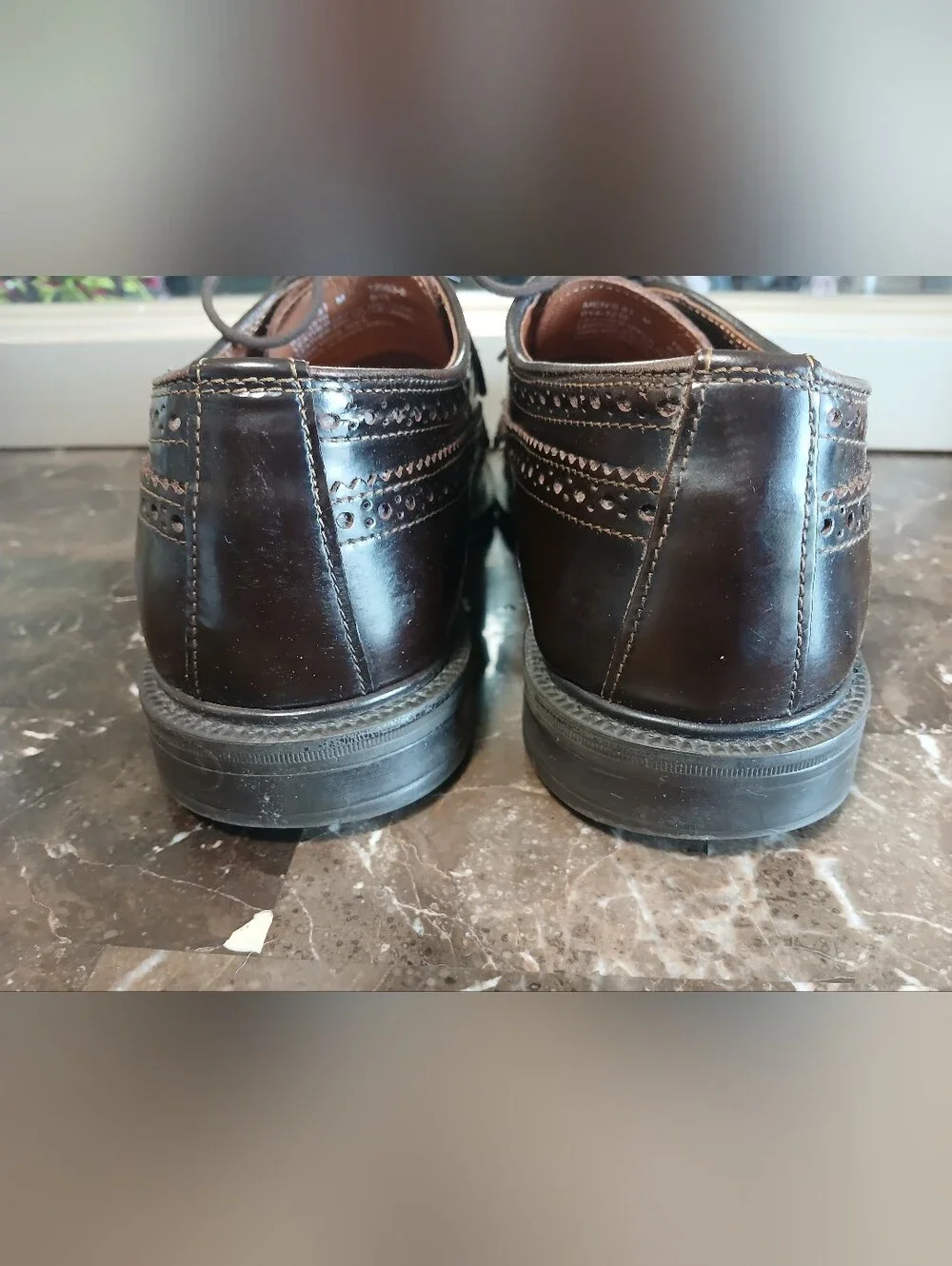 Stafford Brown Leather Wingtip Oxfords